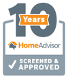 10 years HomeAdvisor Screened and Approved
